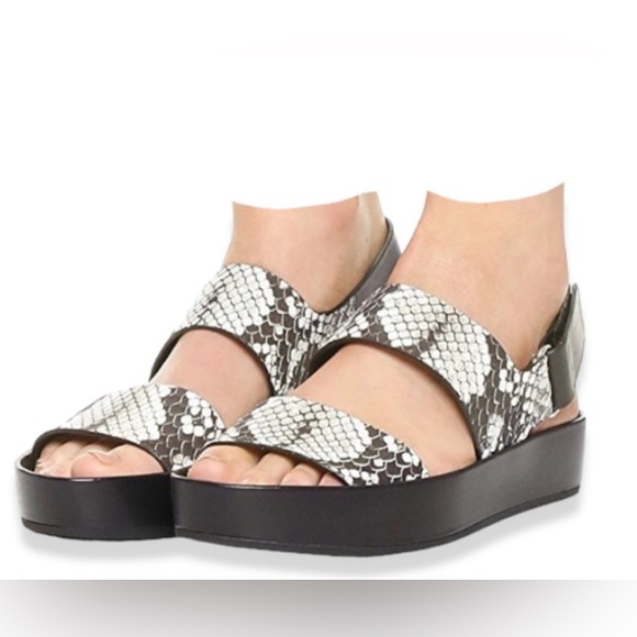 VINCE "Marett" Snake-Embossed Platform Sandals SZ 7 - Picture 14 of 14